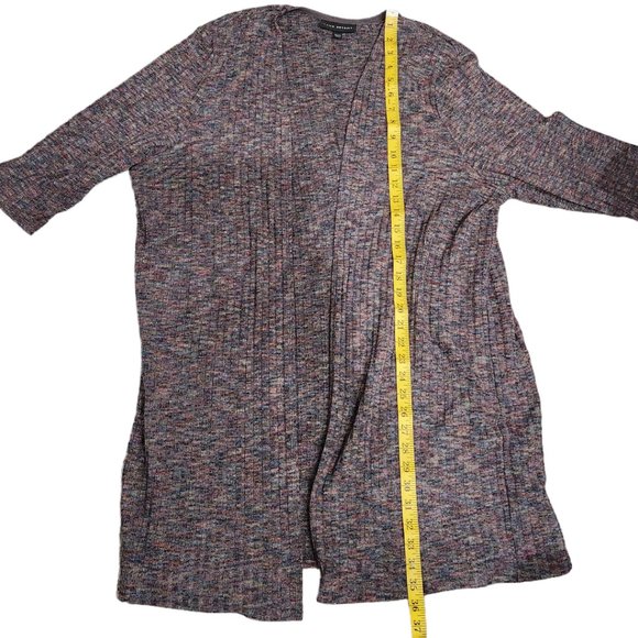 Lane Bryant Grey Marl Duster Over Piece Sweater Cardigan Size 22/24 - Picture 3 of 7